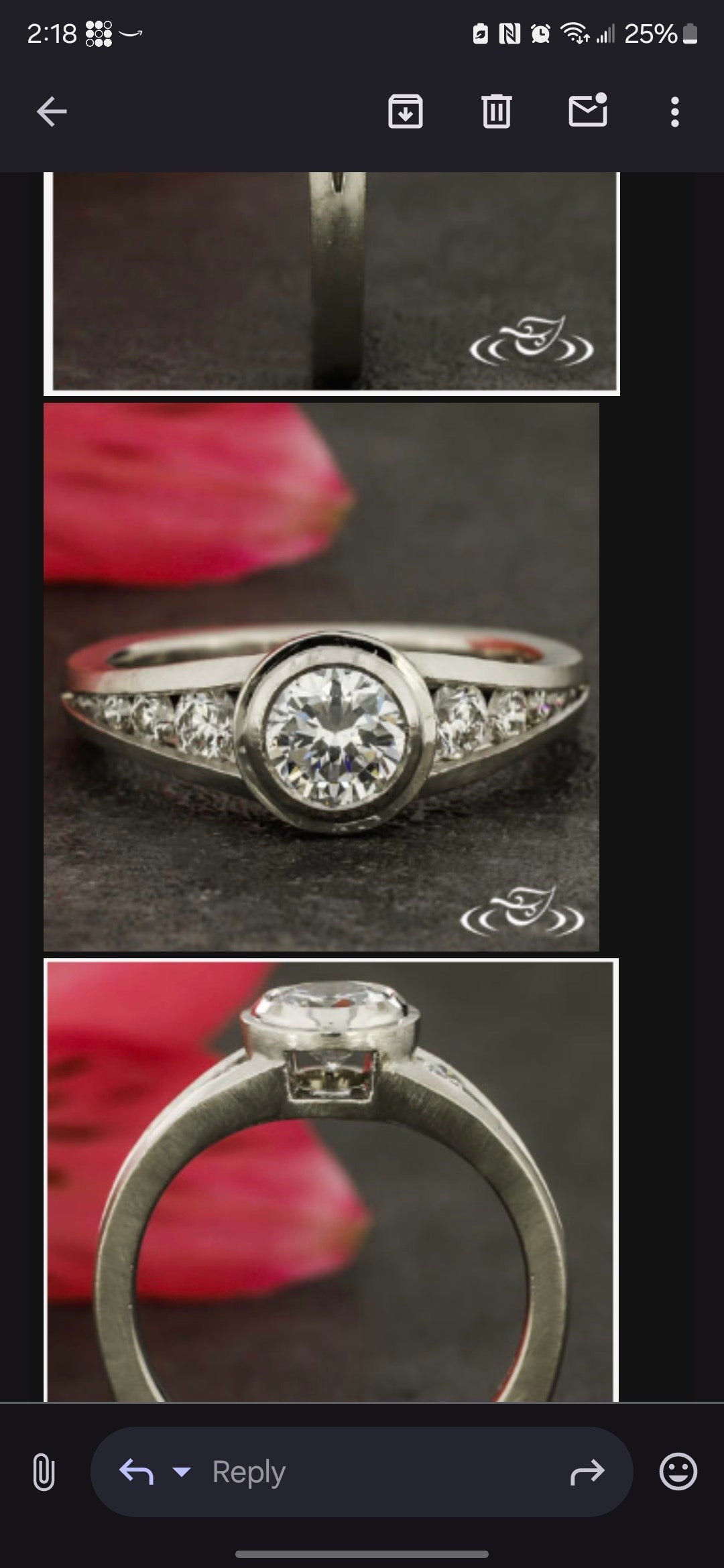 7-19-25 Custom Low-set Bezel Engagement set for Leah