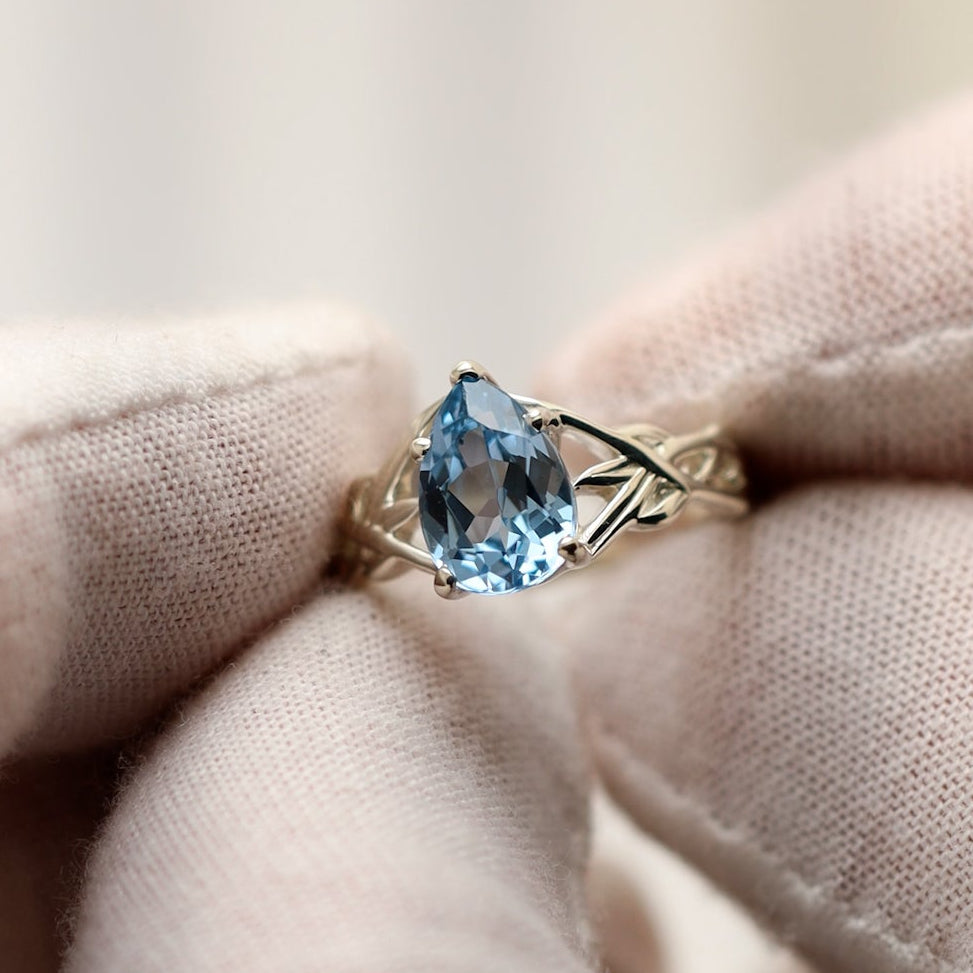 Jack's Silver Aquamarine Engagement Ring