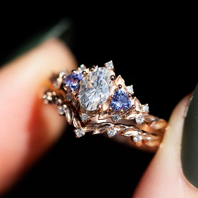 Raymond's Custom Nature Engagement Ring Set - 1/2 Payments